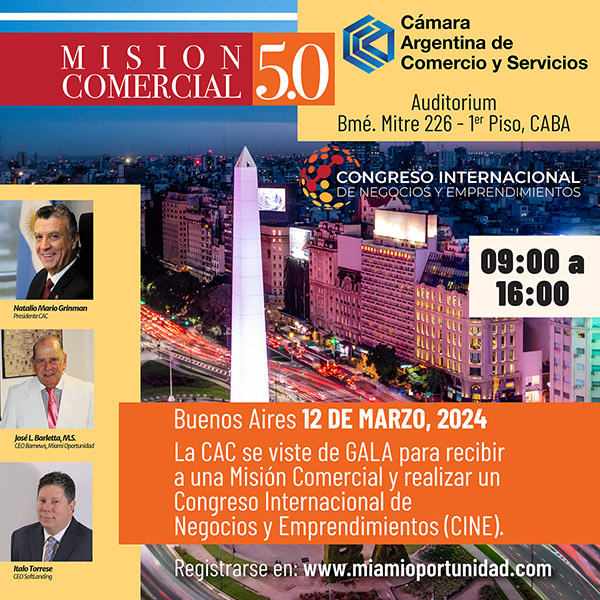 Misión Comercial y Congreso Internacional de Negocios y Emprendimientos (CINE)
